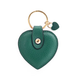 Handmade Genuine Leather Heart-Shaped Keyring image 6