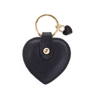 Handmade Genuine Leather Heart-Shaped Keyring image 2