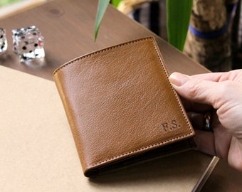 Personalized Leather Wallet | Black, Brown, Light Brown | Vegetable-Tanned