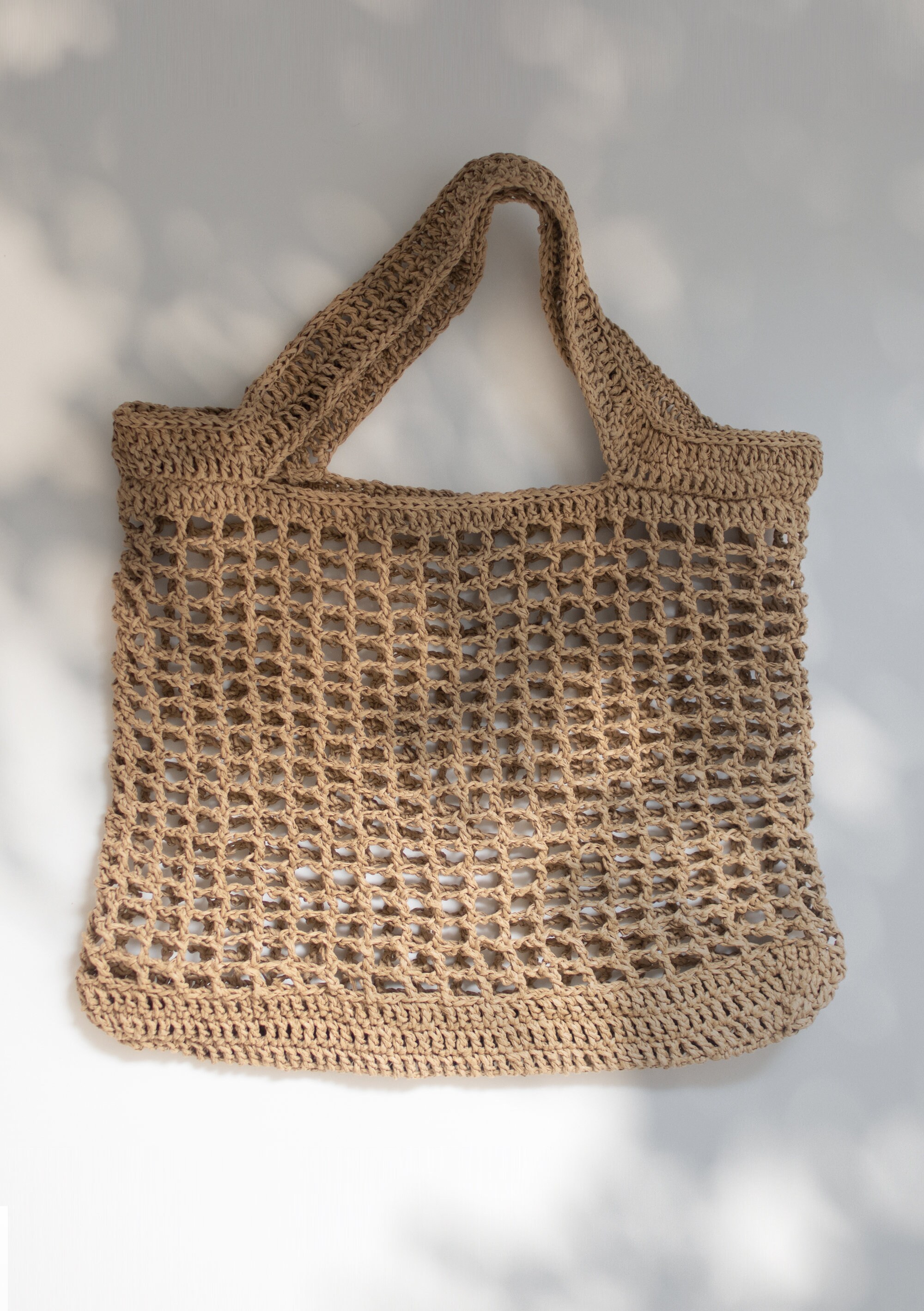 Crochet Bag Pattern Crochet Raffia Tote Summer Tote Bag Net - Etsy