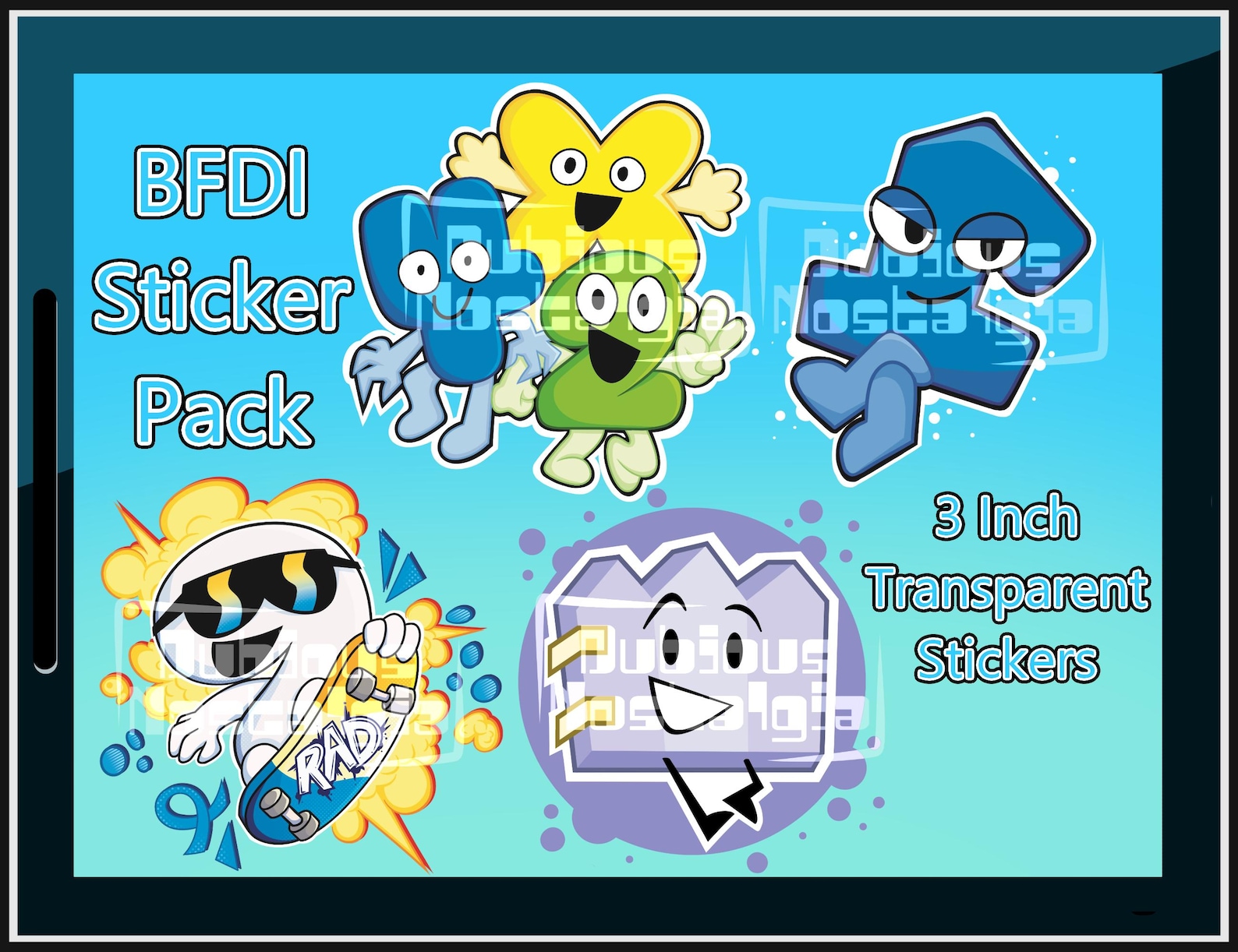 BFDI Sticker Pack - Etsy