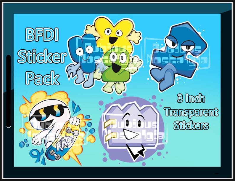 BFDI Sticker Pack - Etsy