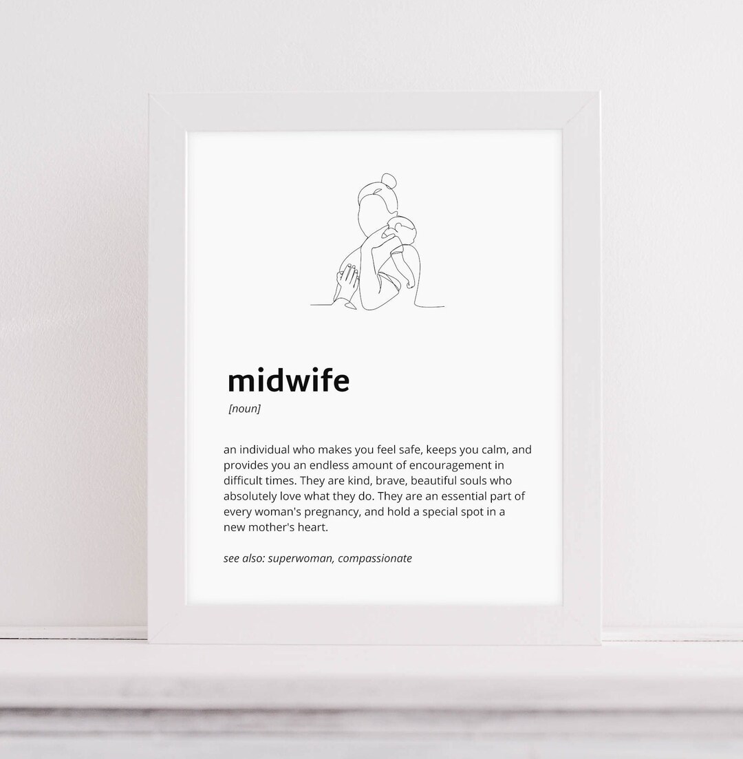 Midwife Definition Print, Printable Art, Instant Download, Quote Print