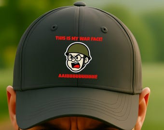 This is My War Face Hat, Full Metal Jacket Quote, Gift for Dad, Fathers Day Gift, Gritty Dad Hat, Best Seller, Savage Military Cap