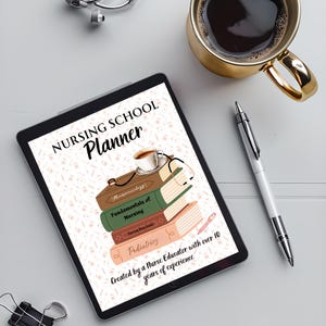 Nursing School Planner, Nursing School Essentials, Nursing Bundle, Digital Planner, Undated Calendar, Study Aid, Student Organizer, Guide
