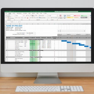 Gantt-Diagrammvorlage (mit automatisierten Funktionen)