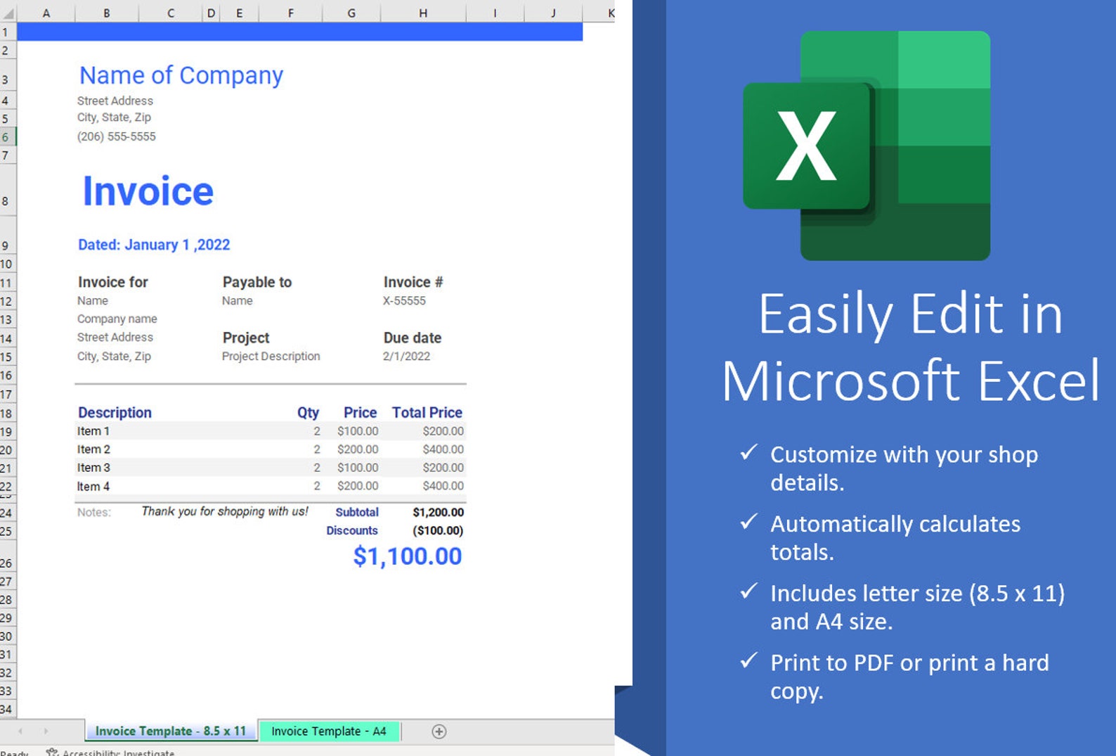 free-excel-invoice-template-customizable-efficient-zoho-invoice