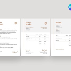 Minimalist Project Proposal Invoice for Payment Receipt Business Payment Forms