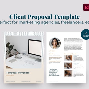 Adobe InDesign Proposal Template Response to Proposal Template Editable in InDesign Proposal Template RFP Response Services