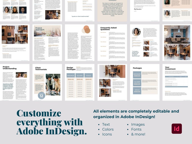 Adobe Indesign Proposal Template Response to Proposal Template Editable ...