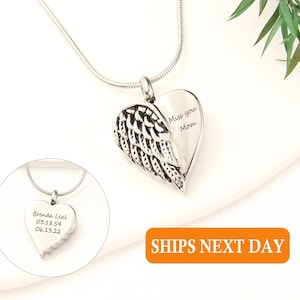 Personalized Cremation Urn Necklace for Human Ashes Heart Urn Pendant Necklace Cremation Memorial Jewelry Urn for Dog Ashes Pet Loss Gift