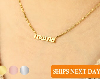 Dainty Gold Mama Necklace |  Mom Necklace | Minimalist Necklace | Perfect Gift for Mom | Mothers Day Gift