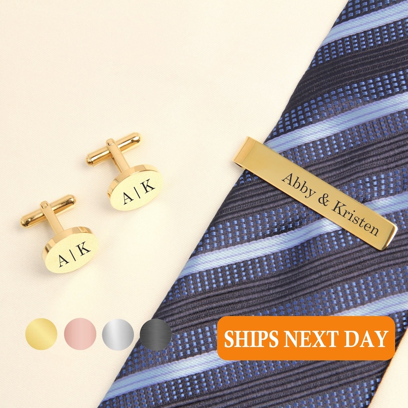 cufflink tie clip set