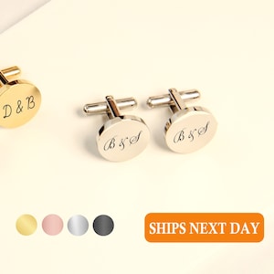 Personalized Mens Cufflinks, Custom Cufflinks, Engraved Cufflinks, Boyfriend Gift, Husband Gift from Wife, Gifts for Him