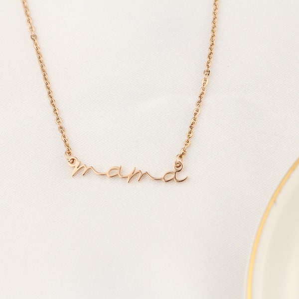 Dainty Mama Necklace Mother Gifts Mom Necklace Mother Name Necklace Mom Jewelry Mommy Baby Shower Gift for Mom New Mom Gift Mothers Day Gift