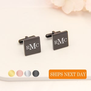 Personalisierte Manschettenknöpfe Bräutigam Manschettenknöpfe Set individuell gravierte Groomsmen Geschenke für ihn Trauzeuge Geschenk Papa Trauzeuge Vater der Braut
