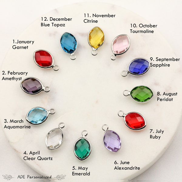 Add-on Birthstone Charm - Ovale