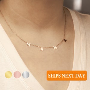 Colar com letras MAMA, colar para mães, presente para mamãe, colar inicial, joias personalizadas, presente para nova mamãe, presente de dia das mães