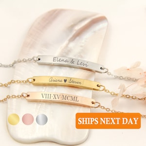 Aangepaste gegraveerde armband met naam Unieke geschenken voor beste vriend Gepersonaliseerde vriendschapsarmband Inspirerende bruidsmeisjegeschenken