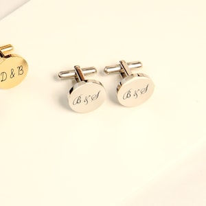 Personalized Cufflinks Groom Cuff Links Set Custom Engraved Groomsmen Gifts for Him Groomsman Gift Dad Best Man Father of the Bride image 8