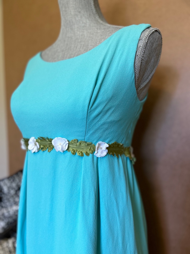 1960s Aqua Blue Cocktail Dress / Xs-small / 26 Waist / Vintage Prom ...