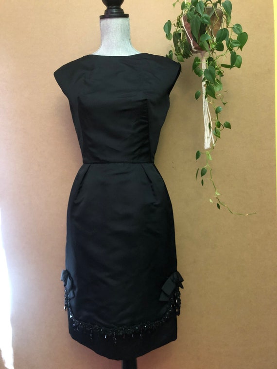 Vintage Pure Silk CocktaIl Dress / Small / 26” Wa… - image 2