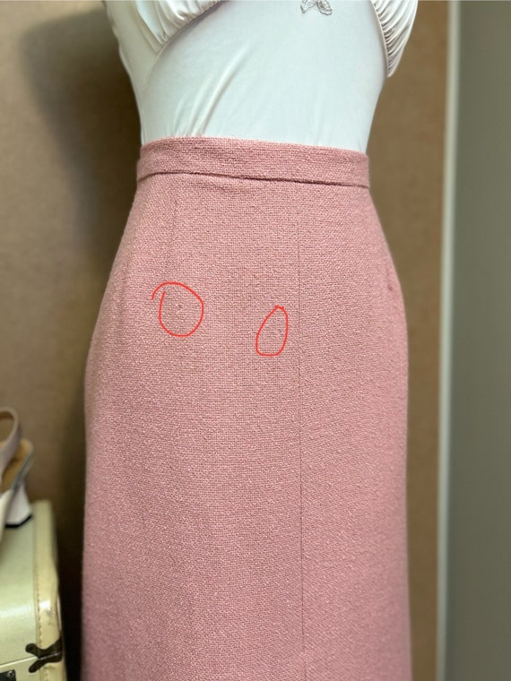 1960’s Pink Pencil Skirt / Medium-Large / Up to 3… - image 6