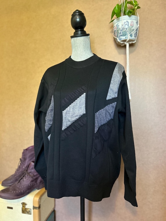 Pull vintage bleu style grand père - France