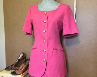 Jupe plissée Saint Laurent, laine, 36 (T40italien), noire (D'occasion