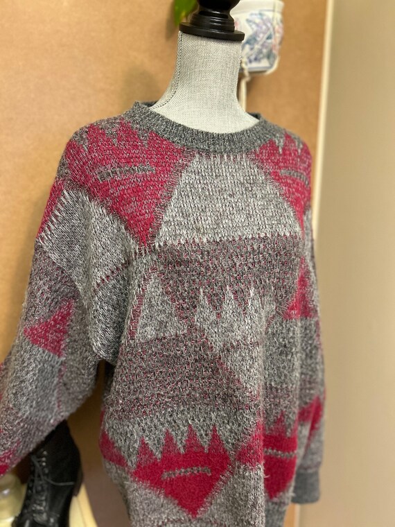 1990s Oversized Sweater / Large-XL / Wool Alpaca … - image 3