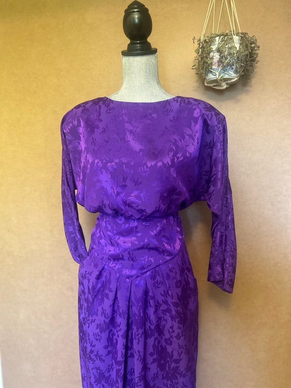 purple semi formal dress