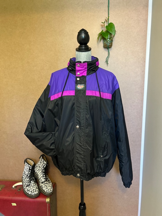 Vintage 1970's 1980's Reversible Color Block Jacket - Convertible