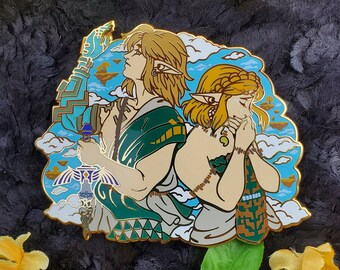 Tears of the Kingdom Zelda & Link Enamel Pin