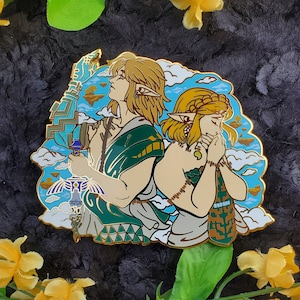 Tears of the Kingdom Zelda & Link Enamel Pin