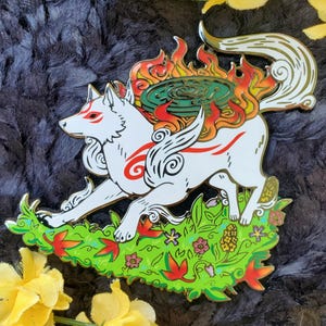 Amaterasu in Bloom Enamel Pin