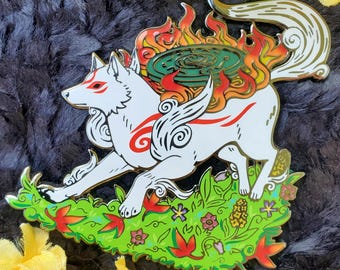 Amaterasu in Bloom Enamel Pin