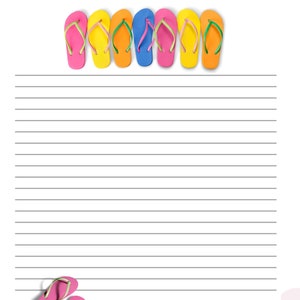Plantilla de carta de verano para descargar en formato digital - Papelería bonita - Gafas de sol de playa con frutas - Descarga imprimible - Plantilla de carta para descargar en formato digital