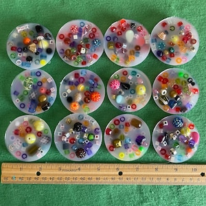 12 Silicone Bead Picky Pads – Pocket-Sized Fidget for Anxiety, ADHD, Autism, Skin Picking Relief – Handmade for Neurodivergent Support
