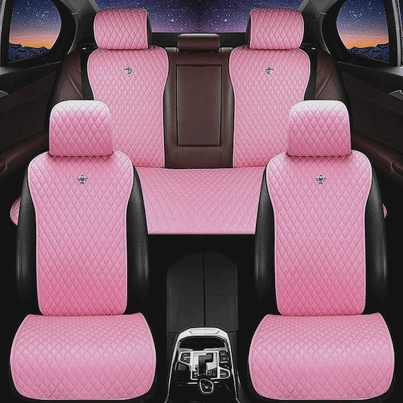 Seat Covers for Cars Leather 11 Pcs Seat Cover Pink Car Seat Etsy