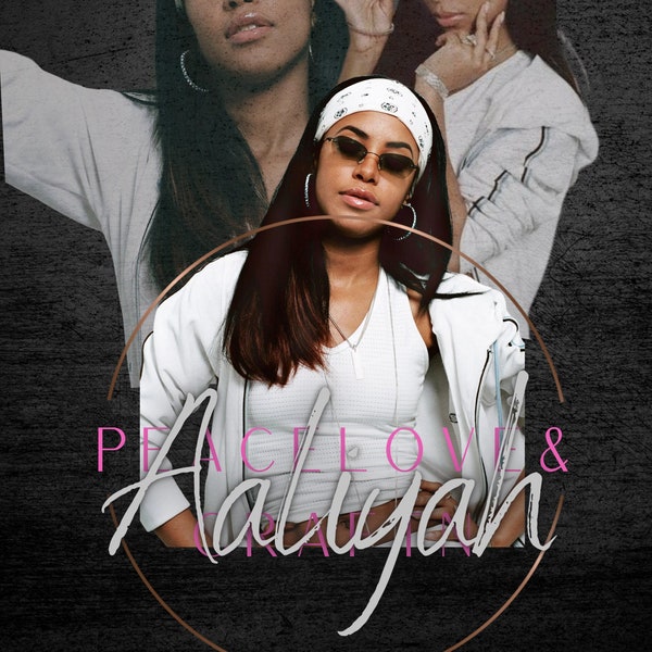 Aaliyah png and pdf instant downloadable file sublimation shirt.