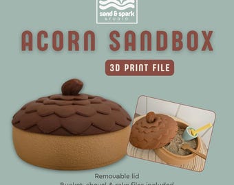 Acorn Sandbox | 3D Print File | Commercial Use