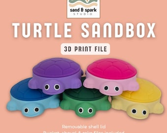 Turtle Sandbox STL File | 3D Printable Sensory Toy | Instant Digital Download | Commercial Selling Rights Included
