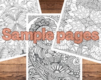 Artist Illustrated Coloring Book: 45 Hand-Drawn Designs (PDF/PNG Digital Download