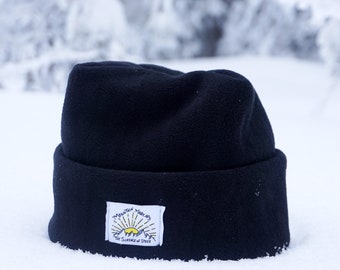 Steezy Black Fleece Box-Top style Cozy Beanie