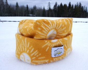 New 2023! Sun and Planet Print Box Top style Ultra Plush Cozy Four Point Beanie