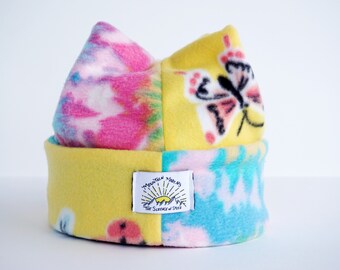Limited Edition Super Cozy and Soft Retro Fleece 4 Point Beanie By Mountain Madcaps