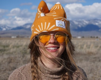 Sun Cozy Handmade Four Point Fleece Beanie by Mountain Madcaps