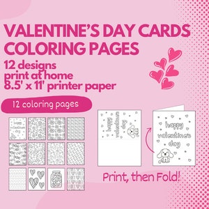 Valentine's Day Cards - Coloring Pages, Printable Valentine's Coloring ...