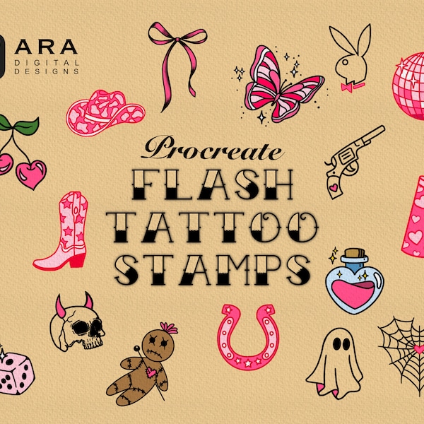 Flash Tattoos Stamps Procreate Tattoo Stamps Procreate Tattoo Brushes