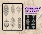 Mandala Tattoo Procreate Stamps: 15 Brush Set (Digital Download)